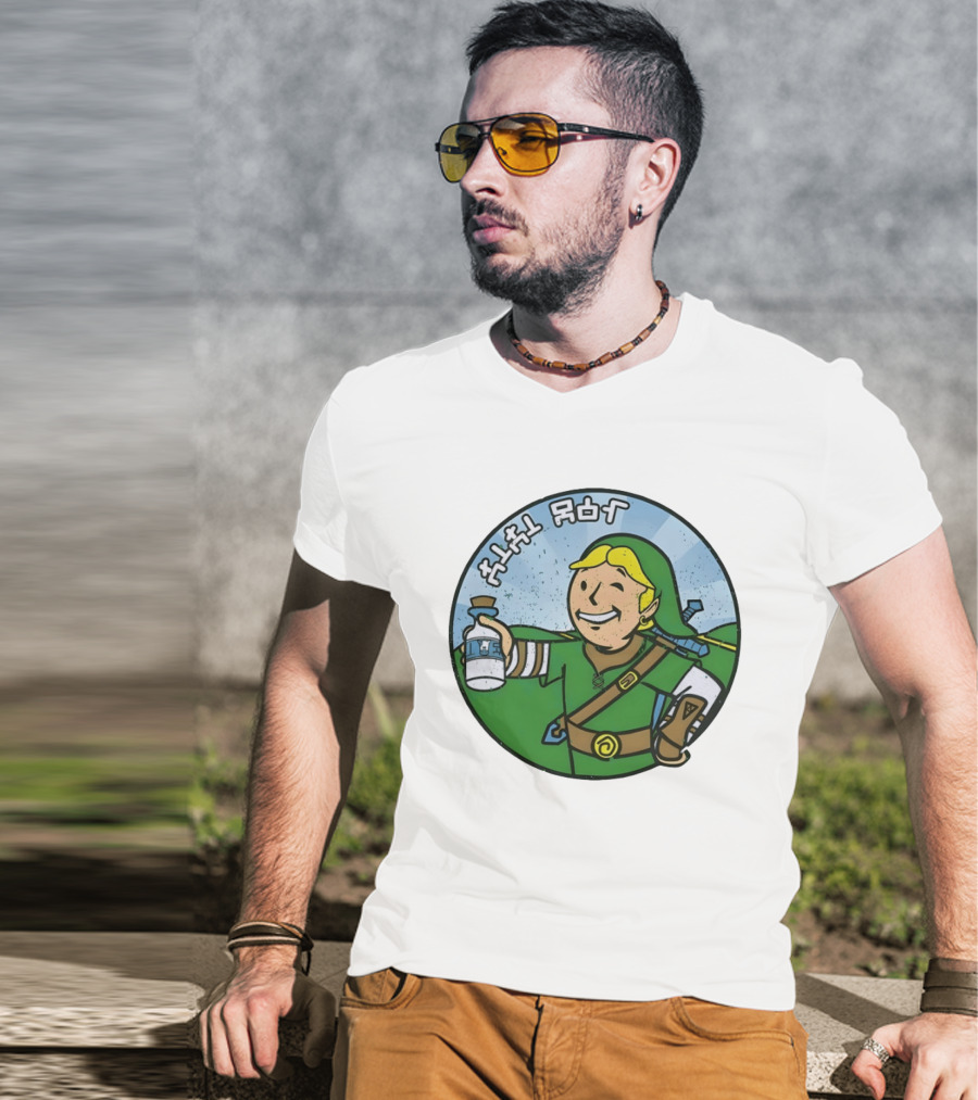 The Legend Of Zelda Link And Fallout Vault Boy T-Shirt