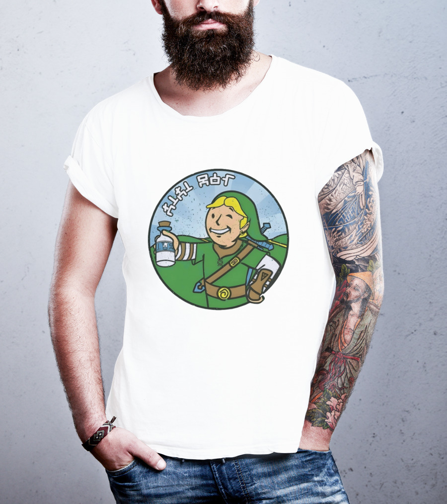 The Legend Of Zelda Link And Fallout Vault Boy T-Shirt
