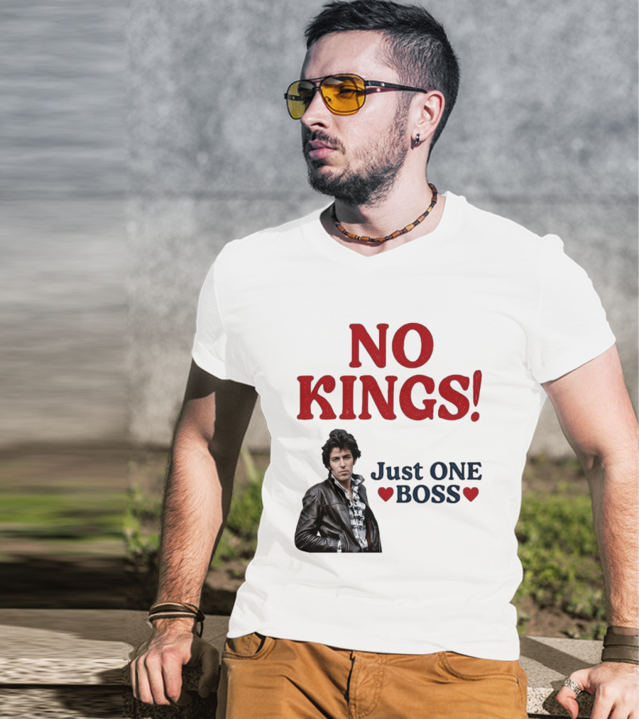 No Kings Just One Boss Leather Jacket T-Shirt