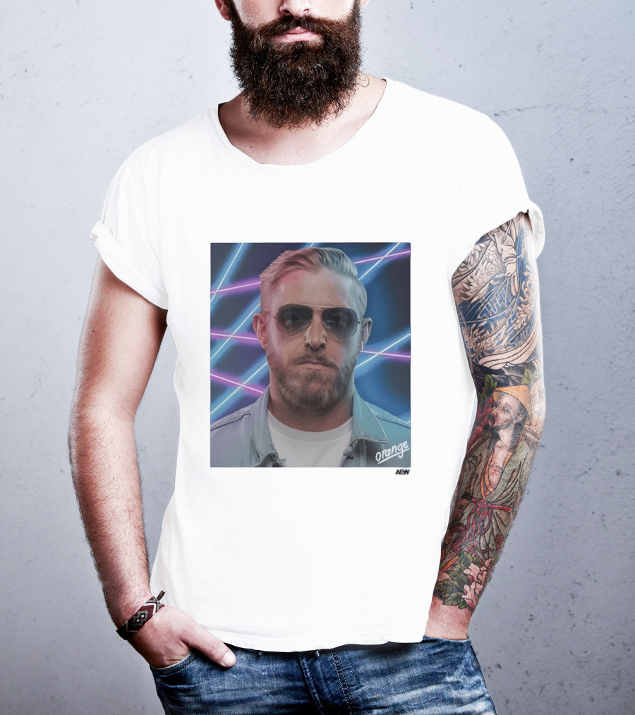 Orange Cassidy Sunglasses AEW Retro Neon T-Shirt
