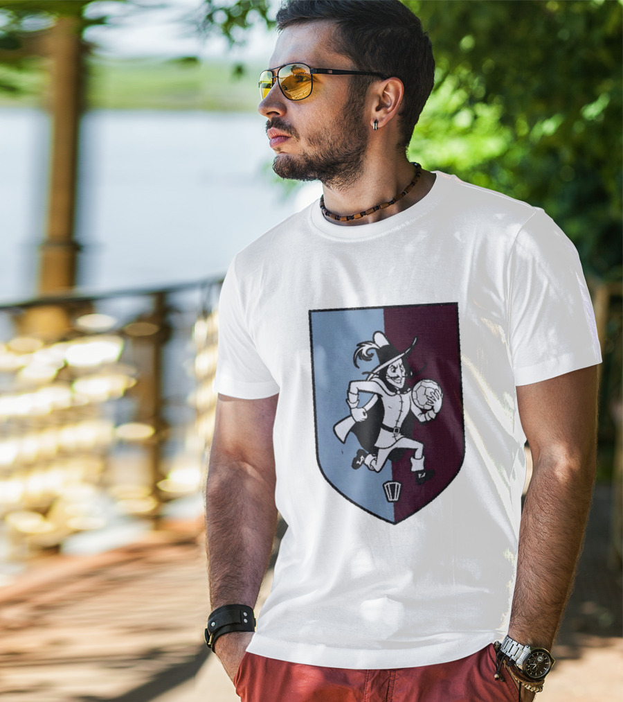 The Villan Football Mascot With Ball And Shield T-Shirt