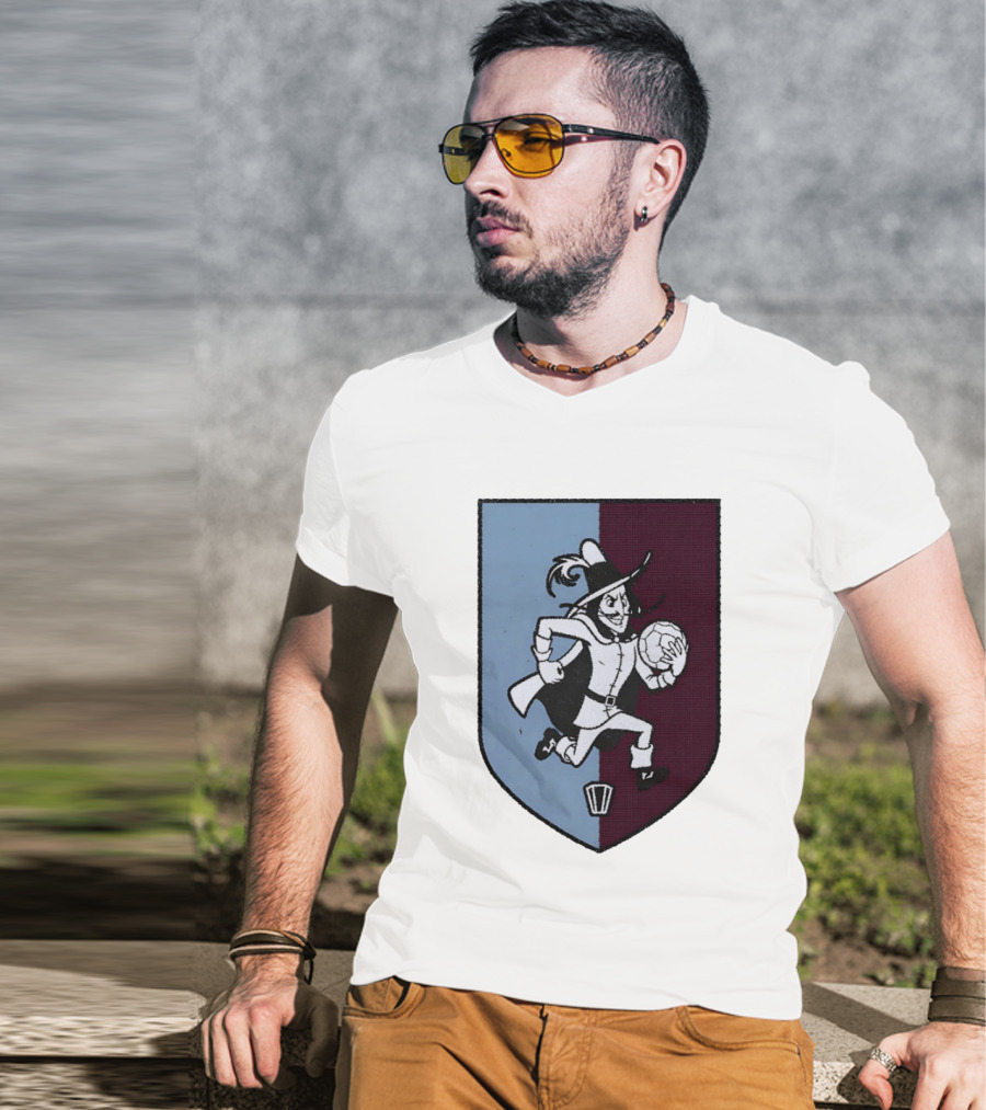 The Villan Football Mascot With Ball And Shield T-Shirt