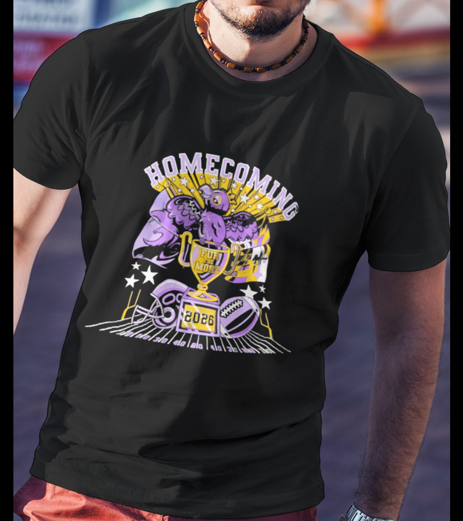 Homecoming 2026 Fur More Football Trophy Celebration T-Shirt