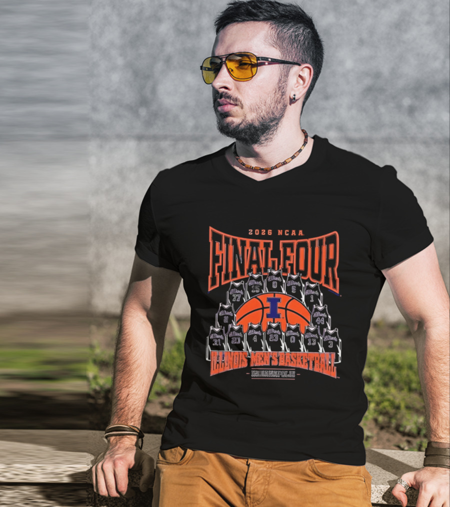 2026 NCAA Final Four Illinois Men's Basketball Indianapolis T-Shirt
