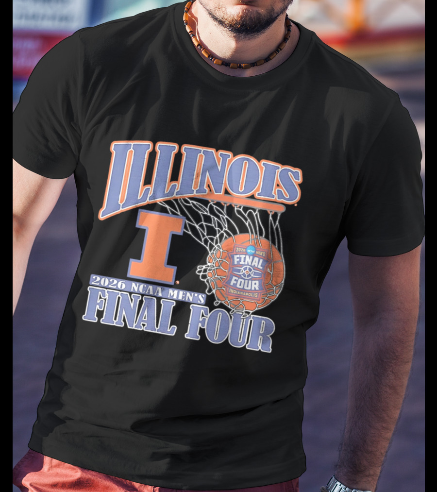 Illinois 2026 NCAA Men's Final Four Basketball Indianapolis T-Shirt