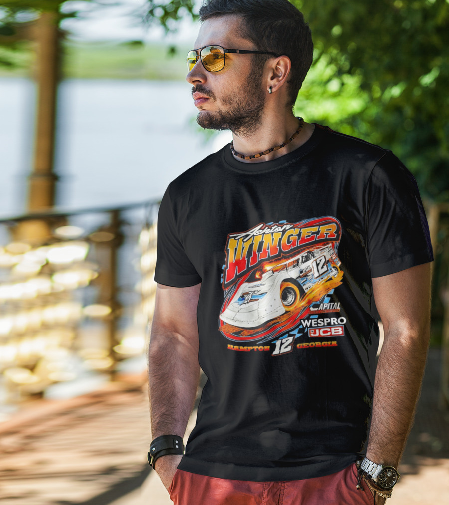 Ashton Winger Racing Capital Sports Construction Hampton Georgia 12 Car Wespro JCB T-Shirt