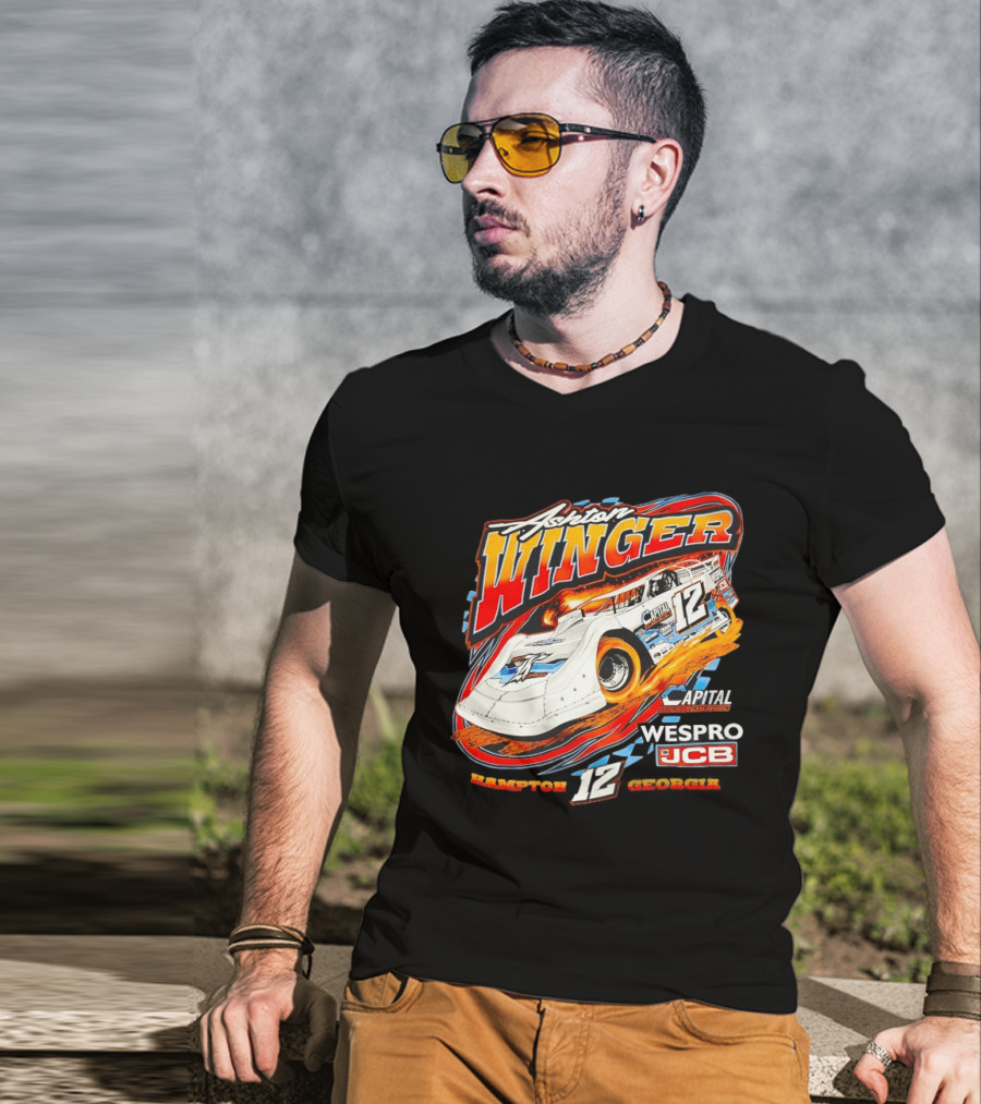 Ashton Winger Racing Capital Sports Construction Hampton Georgia 12 Car Wespro JCB T-Shirt