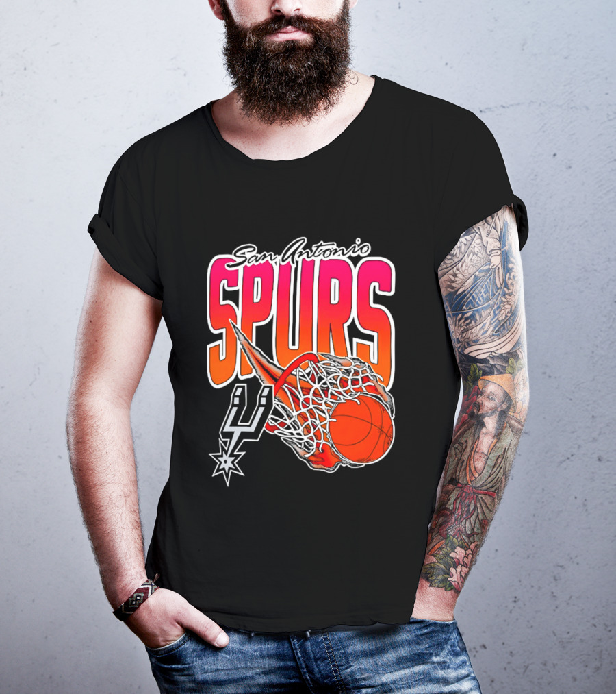 San Antonio Spurs Basketball 2026 Fireball Net T-Shirt