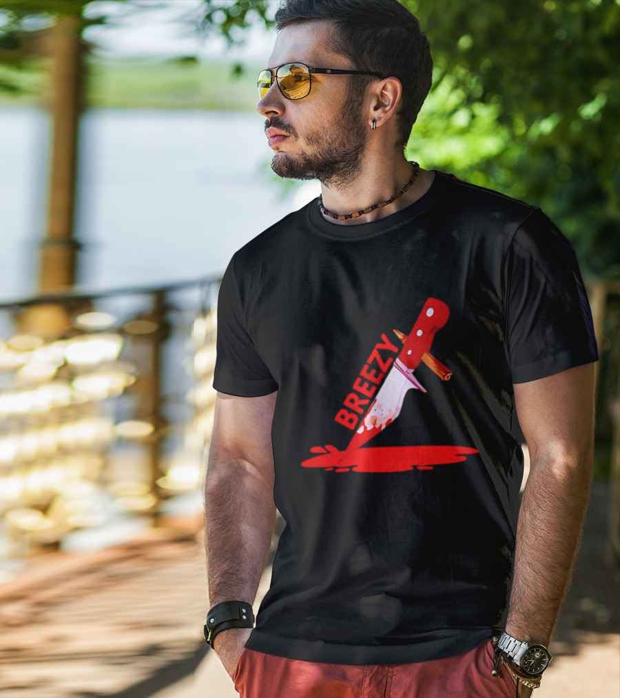 Breezy Games Bloodstained Knife T-Shirt