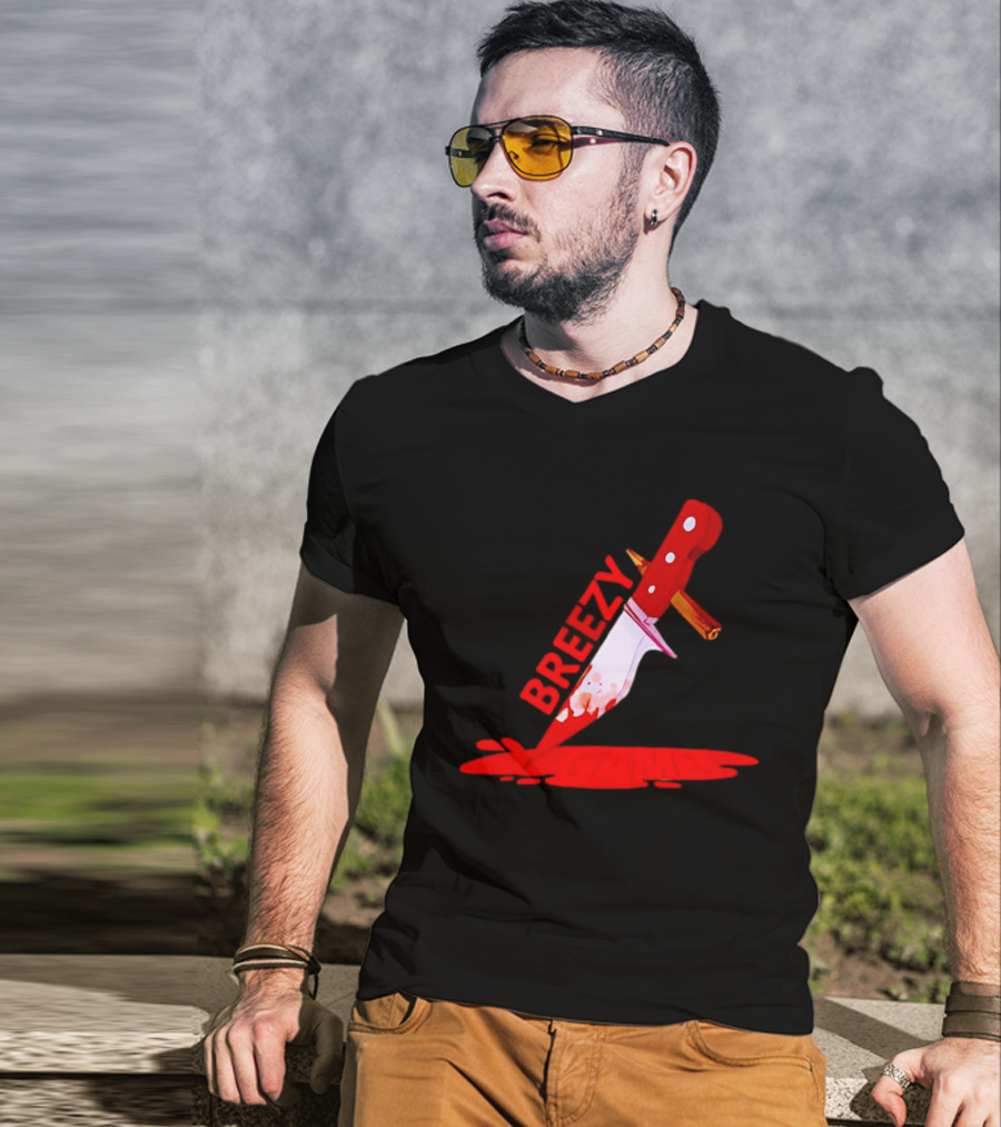 Breezy Games Bloodstained Knife T-Shirt