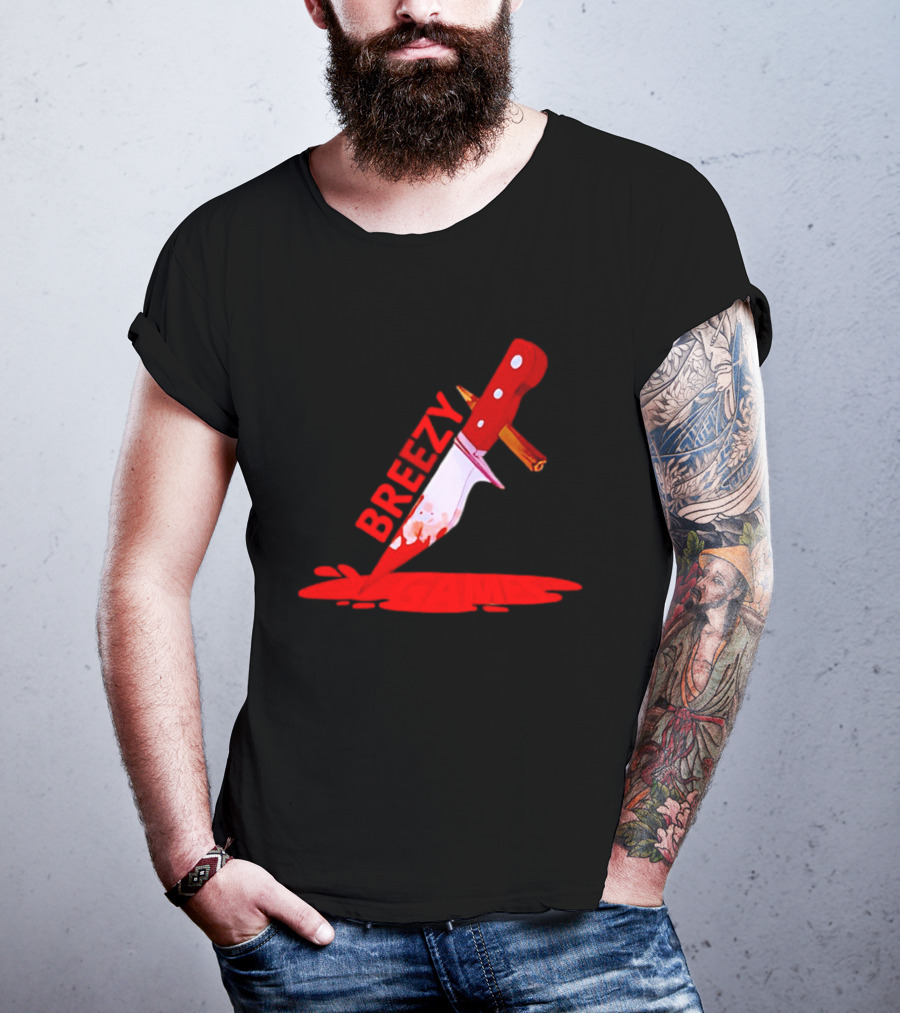 Breezy Games Bloodstained Knife T-Shirt