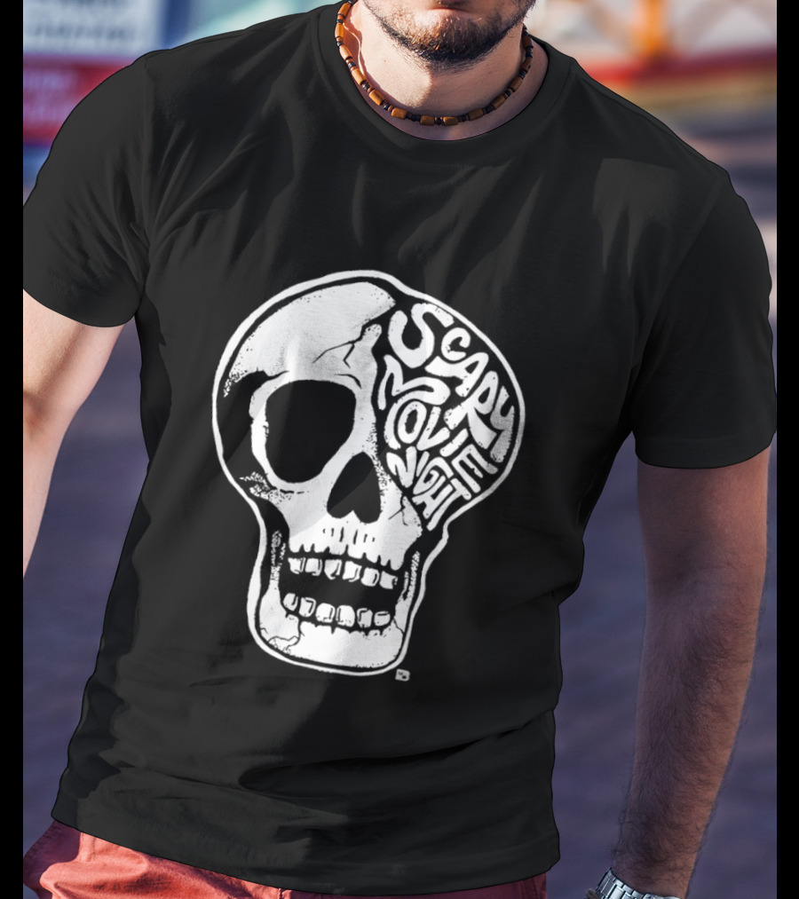 Skull Scary Movie Night Halloween Skull T-Shirt