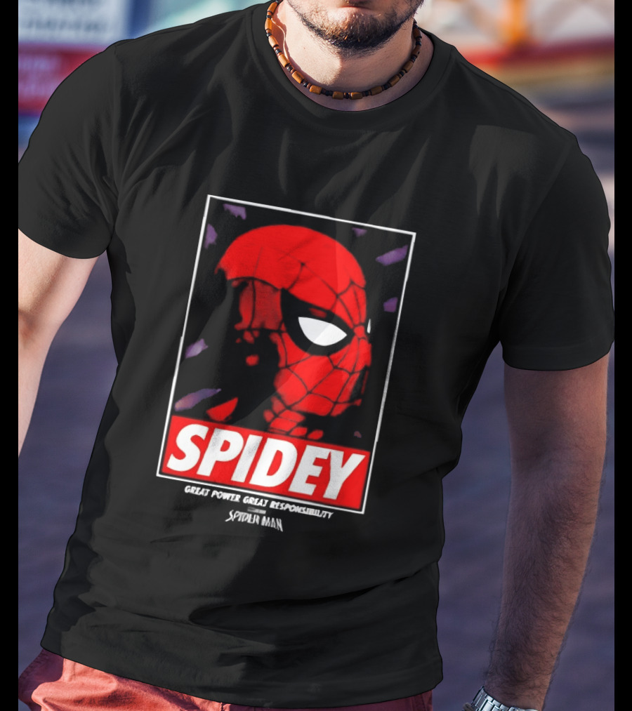 SPIDEY Great Power Great Responsibility Spider Man T-Shirt