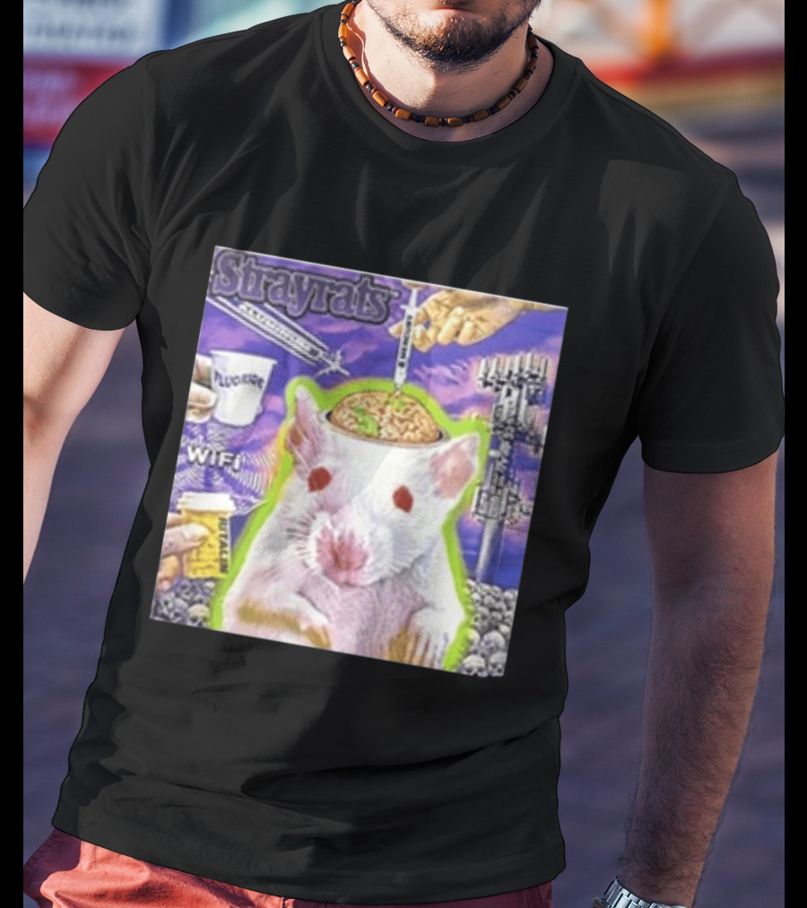 Stray Rats Lab Rat WiFi Fluoride Syringe Brain Injection T-Shirt
