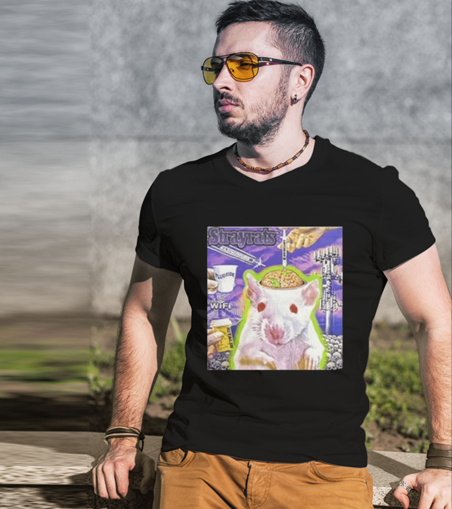 Stray Rats Lab Rat WiFi Fluoride Syringe Brain Injection T-Shirt