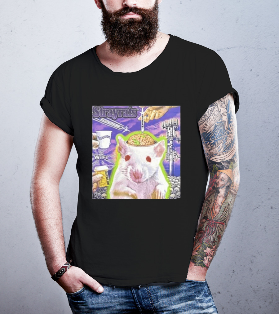 Stray Rats Lab Rat WiFi Fluoride Syringe Brain Injection T-Shirt