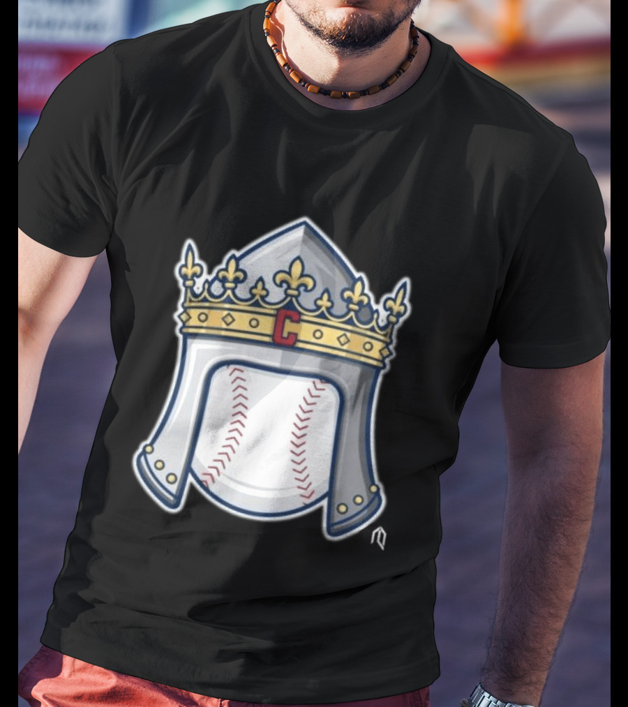 Cleveland Guardians Baseball Knight Helmet Crest T-Shirt