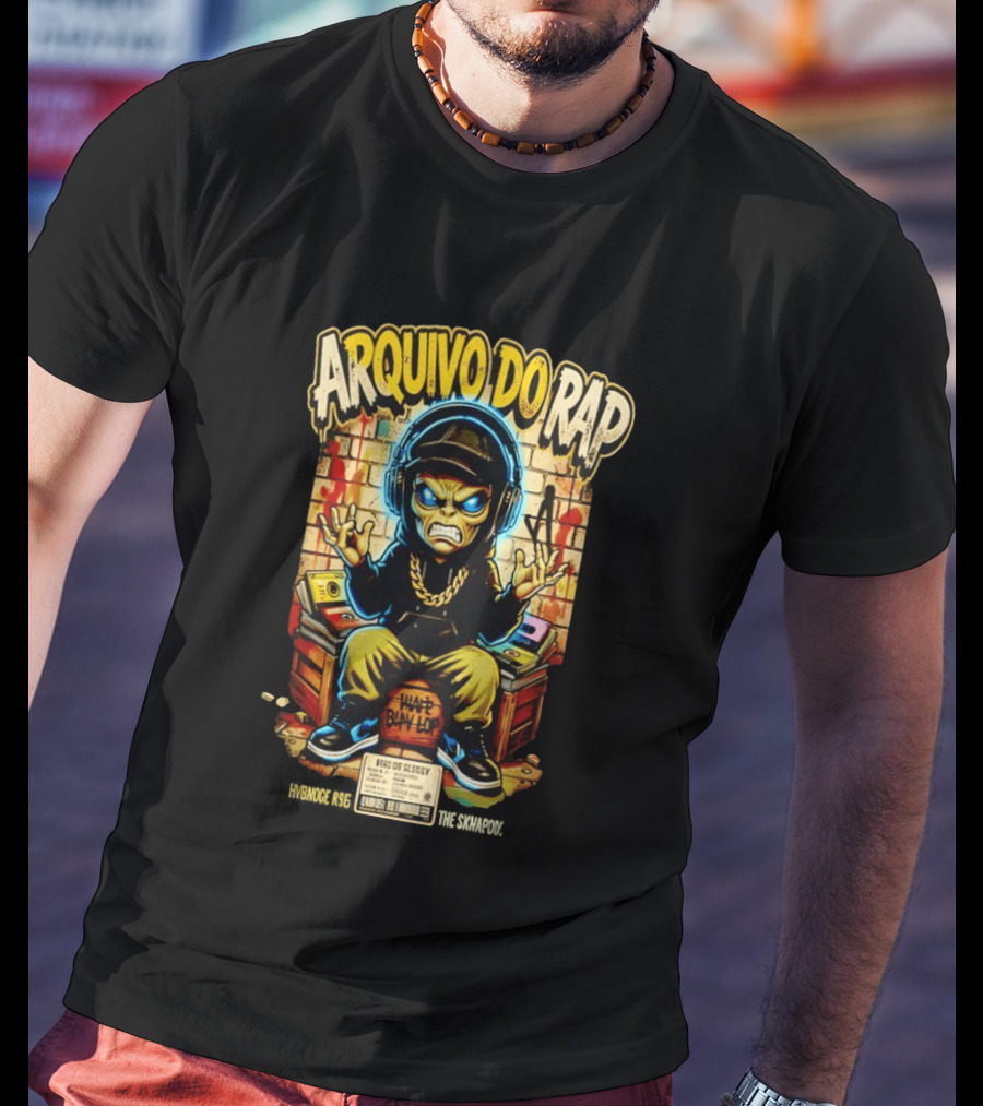 Arquivo Do Rap Grumpy Alien Hrd Of Sesday Hybnoce Rsethe Graffiti T-Shirt