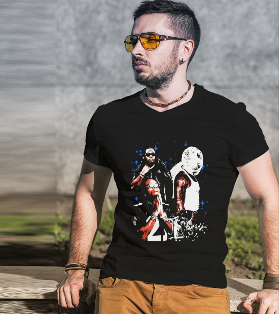 Gunna One Of Wun Globe Stars Red White Blue T-Shirt