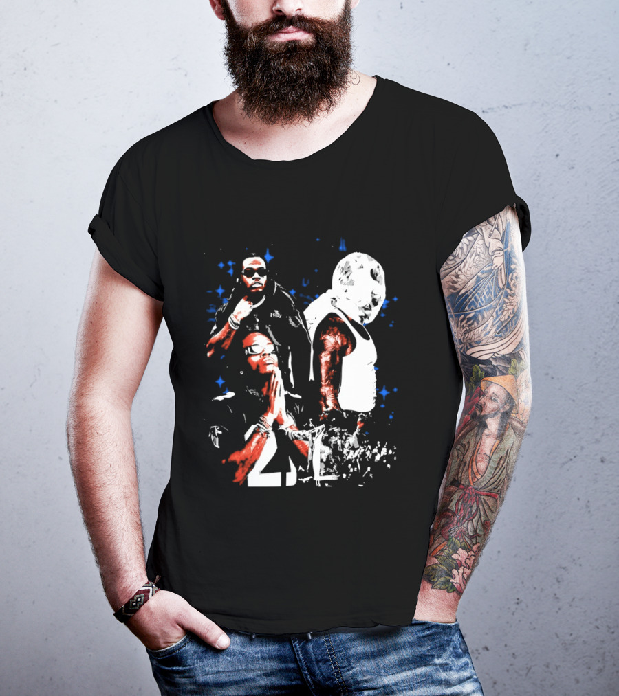 Gunna One Of Wun Globe Stars Red White Blue T-Shirt