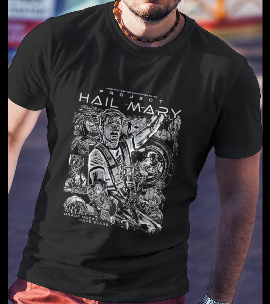 Project Hail Mary 2026 Amaze Grace Rocky Save Stars T-Shirt