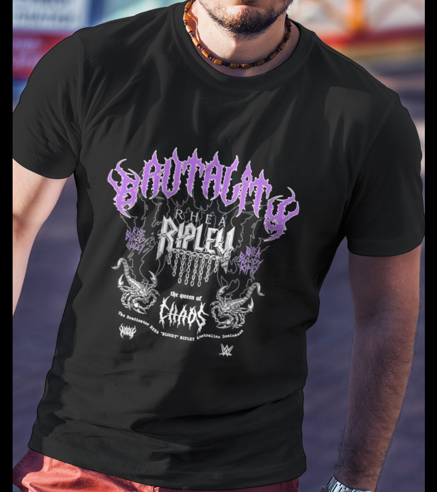 Rhea Ripley Brutality 2026 Purple Flame T-Shirt