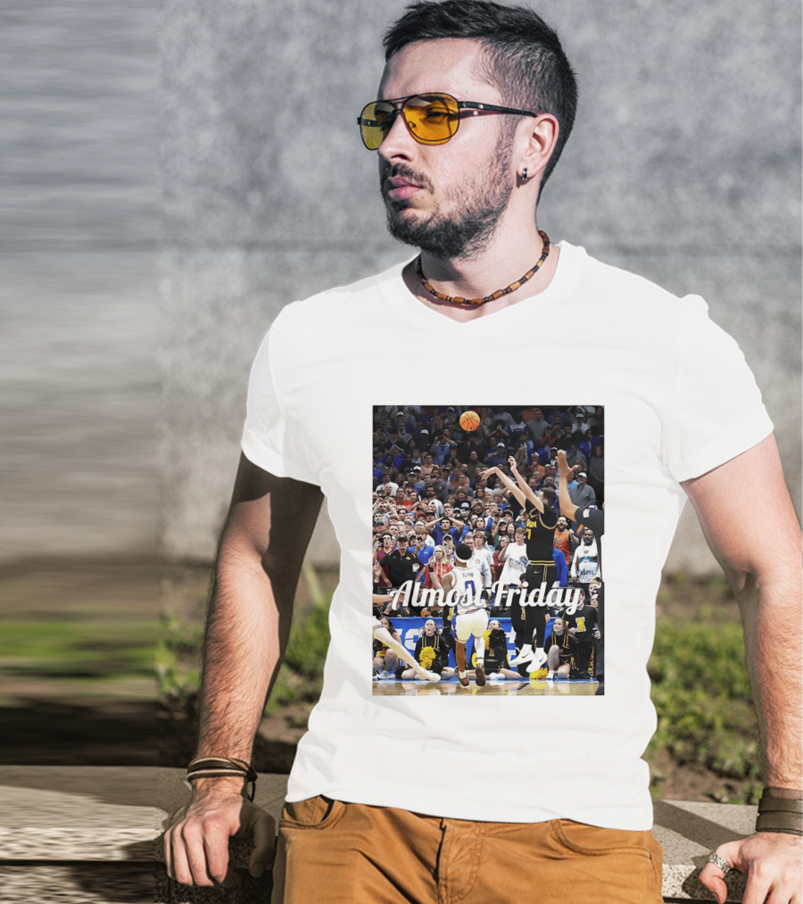 Almost Friday Iowa Basketball March Madness 2026 Jump Shot Crowd T-Shirt