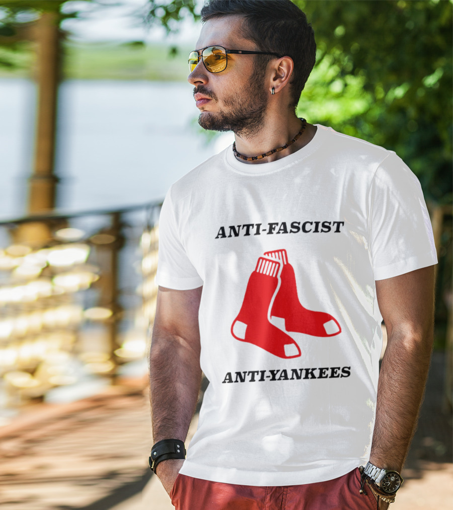 Anti Fascist Anti Yankees Red Socks T-Shirt