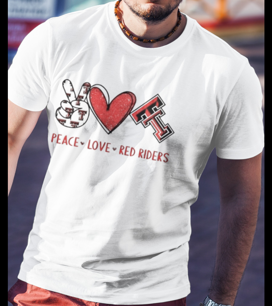 Peace Love Texas Tech Red Raiders Sports Spirit T-Shirt