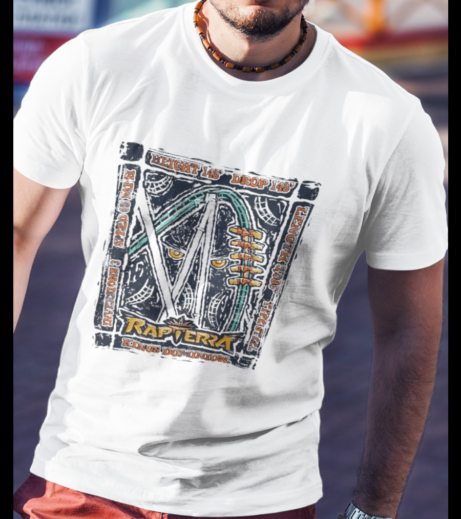 Rapterra Roller Stats Kings Dominion Height Drop Speed Length T-Shirt