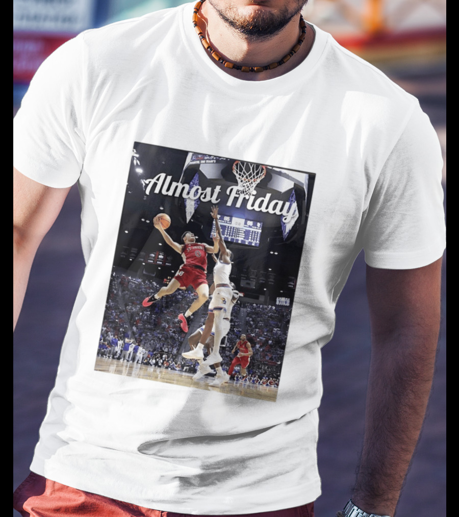 St John's Vs Kansas NCAA Basketball Almost Friday Action T-Shirt