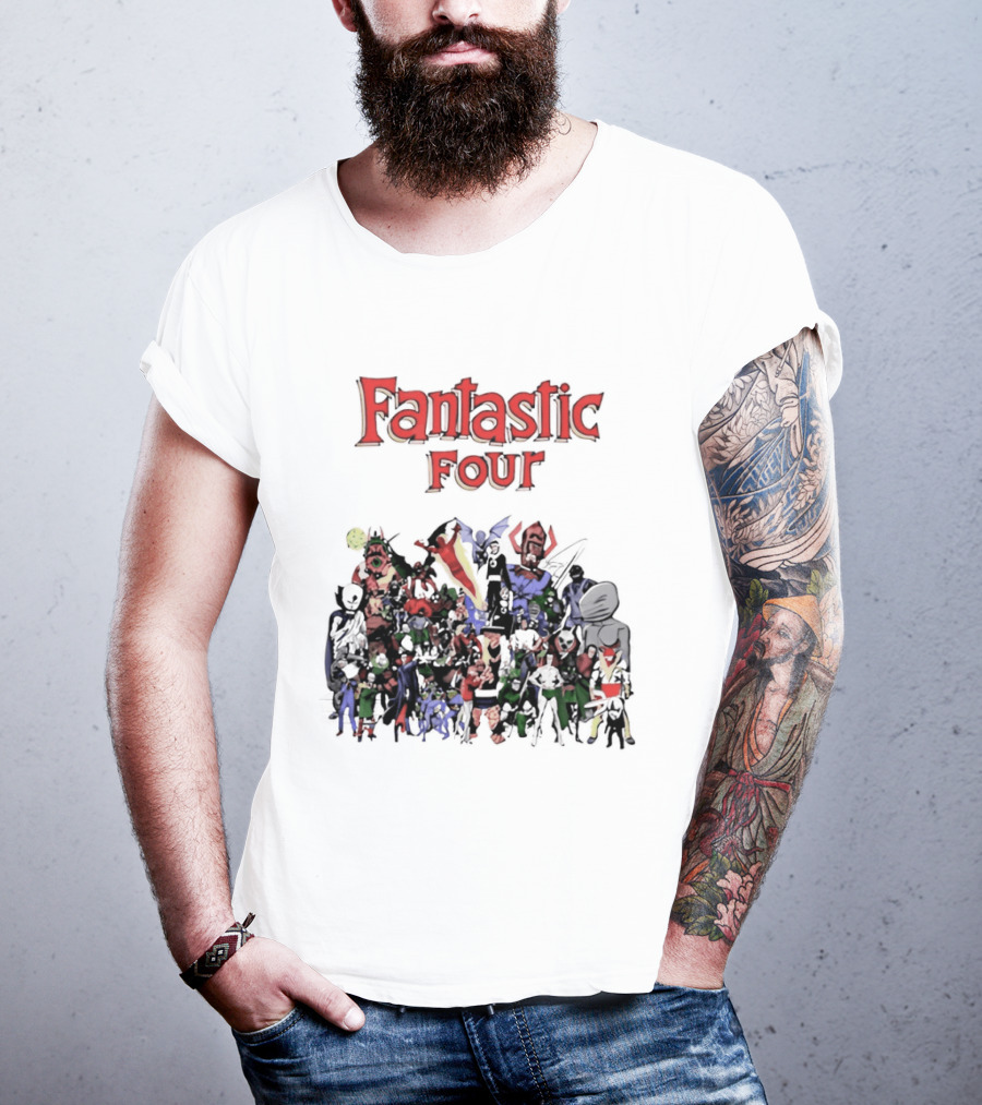 Fantastic Four Comic Characters Assembly T-Shirt