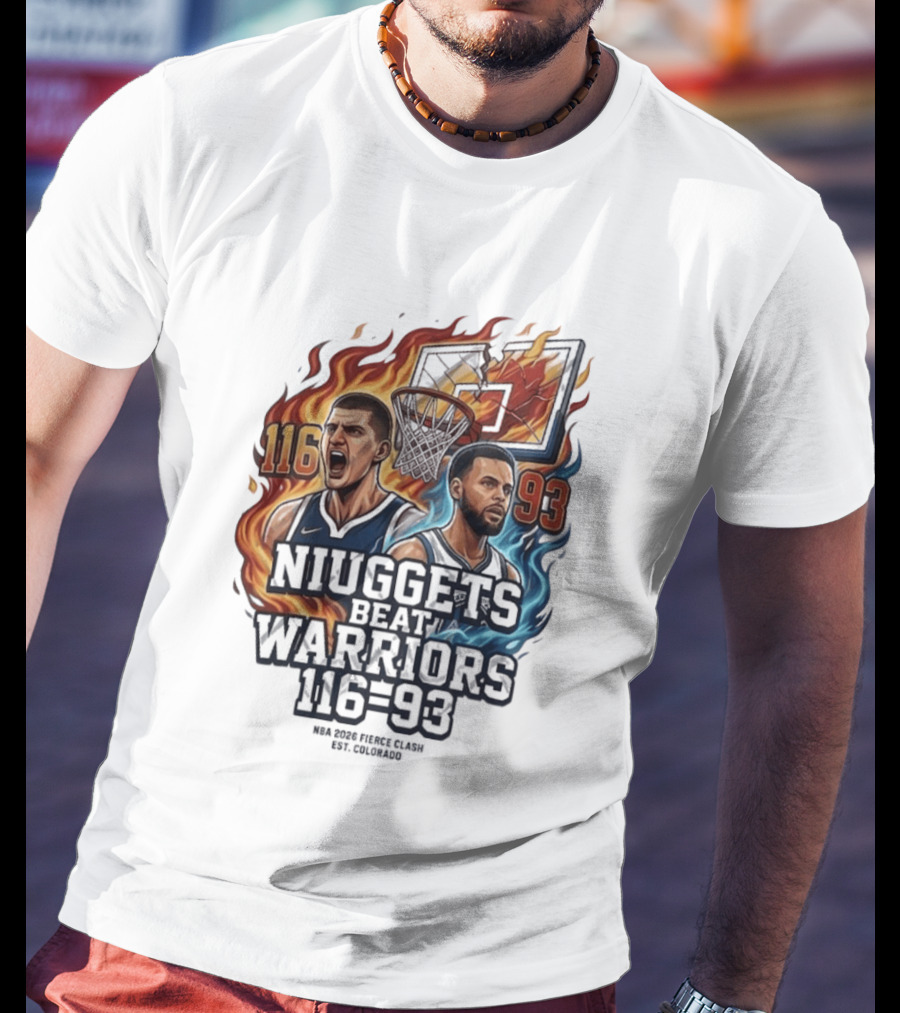 Nuggets Beat Warriors 116 93 NBA 2026 Basketball Matchup T-Shirt