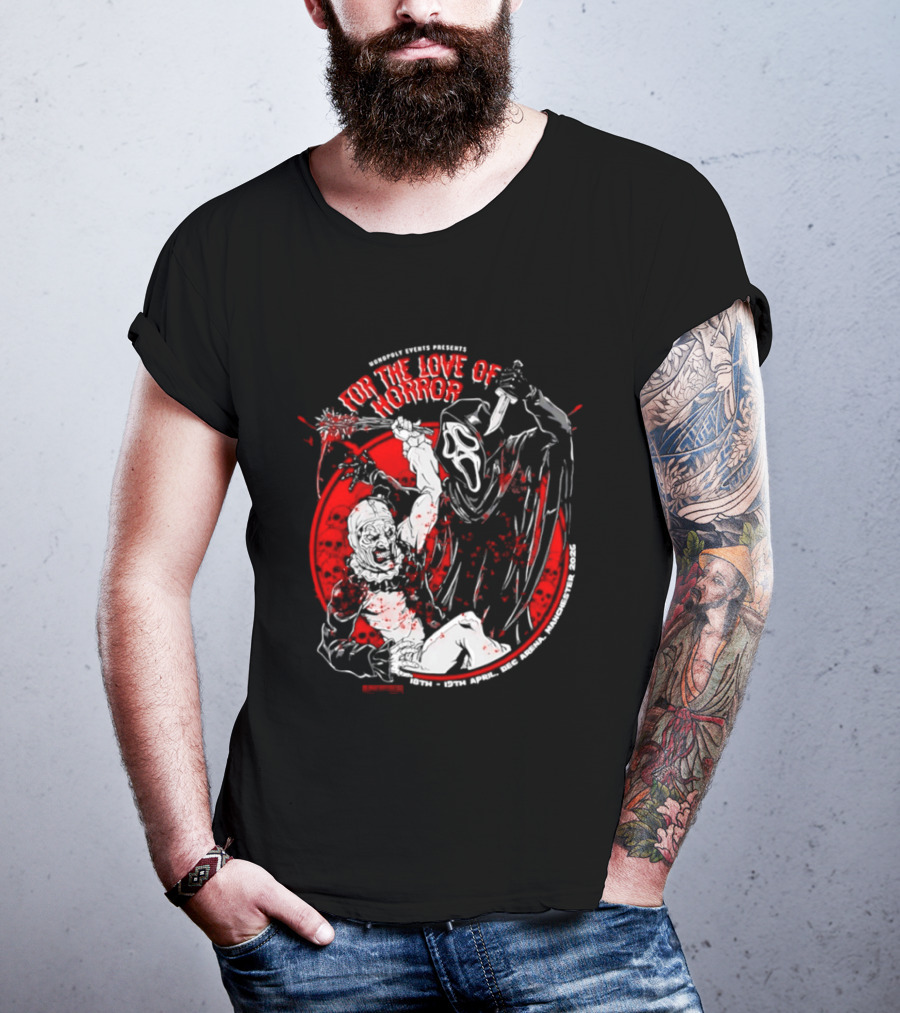 Ghostface Vs The Clown For The Love Of Horror 2026 Event April 18 19 DEC Arena T-Shirt