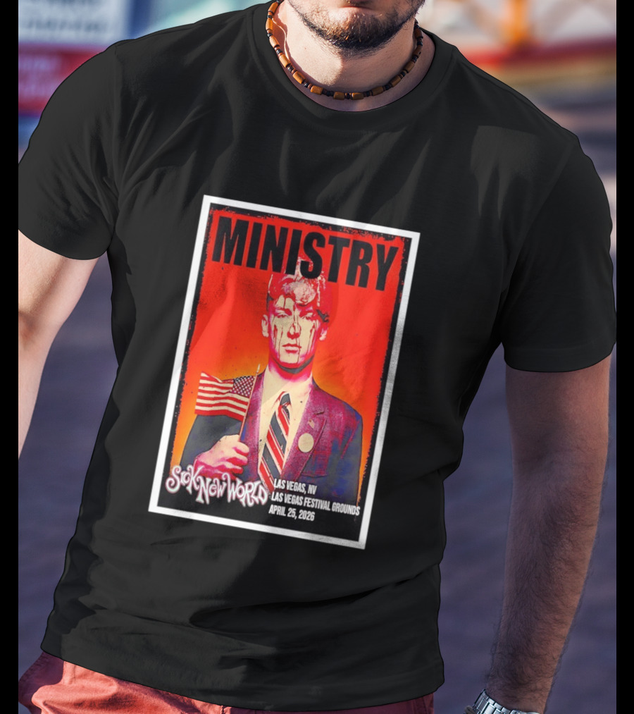 Ministry Sick New World Las Vegas Festival Grounds April 25 2026 T-Shirt