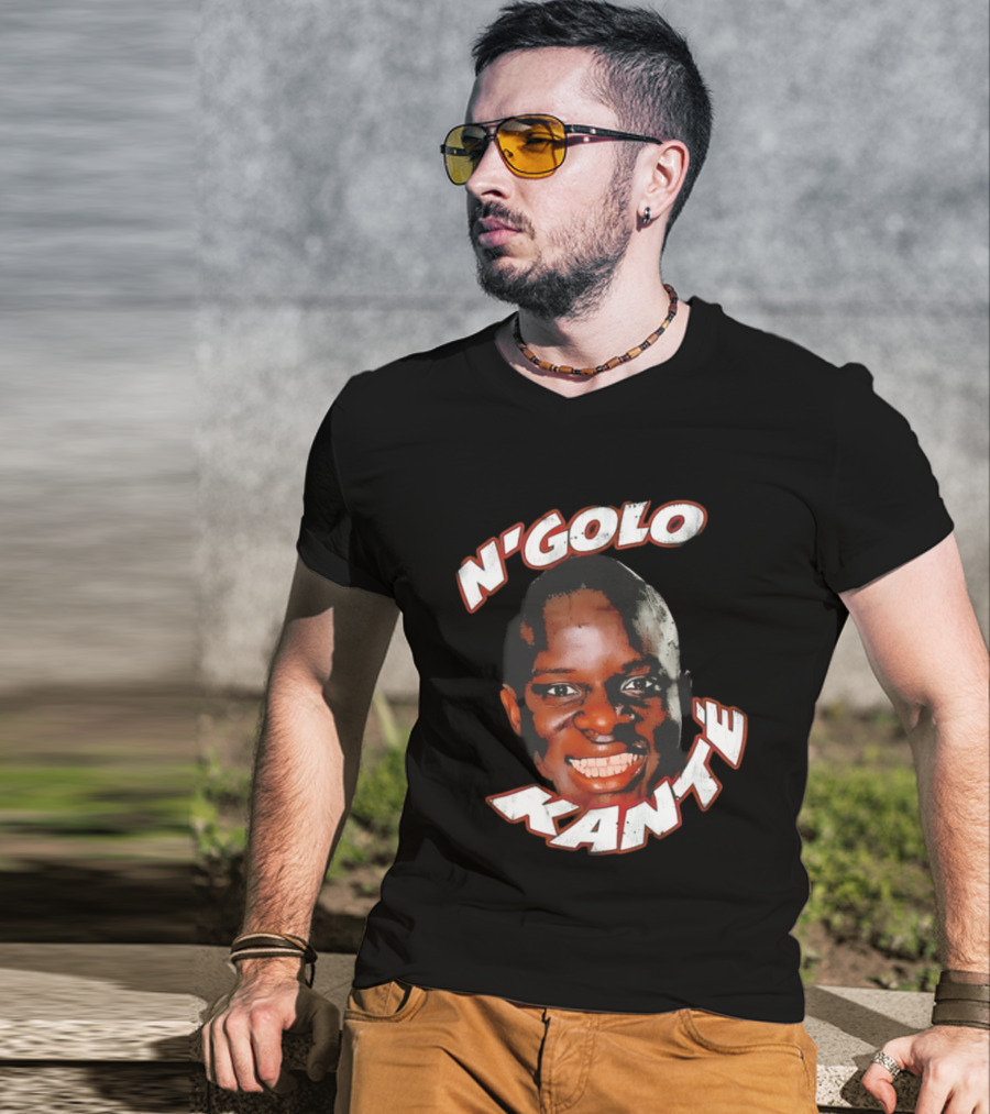 N'Golo Kante France National Soccer Star Big Face Head T-Shirt