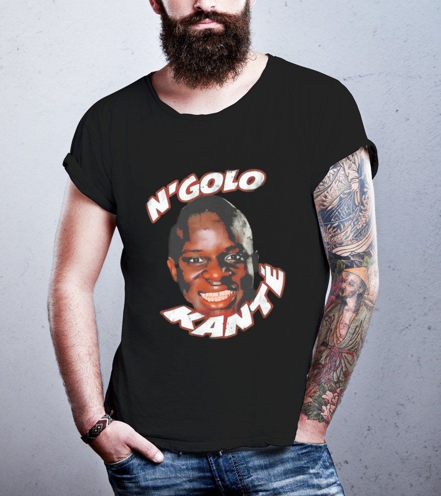 N'Golo Kante France National Soccer Star Big Face Head T-Shirt