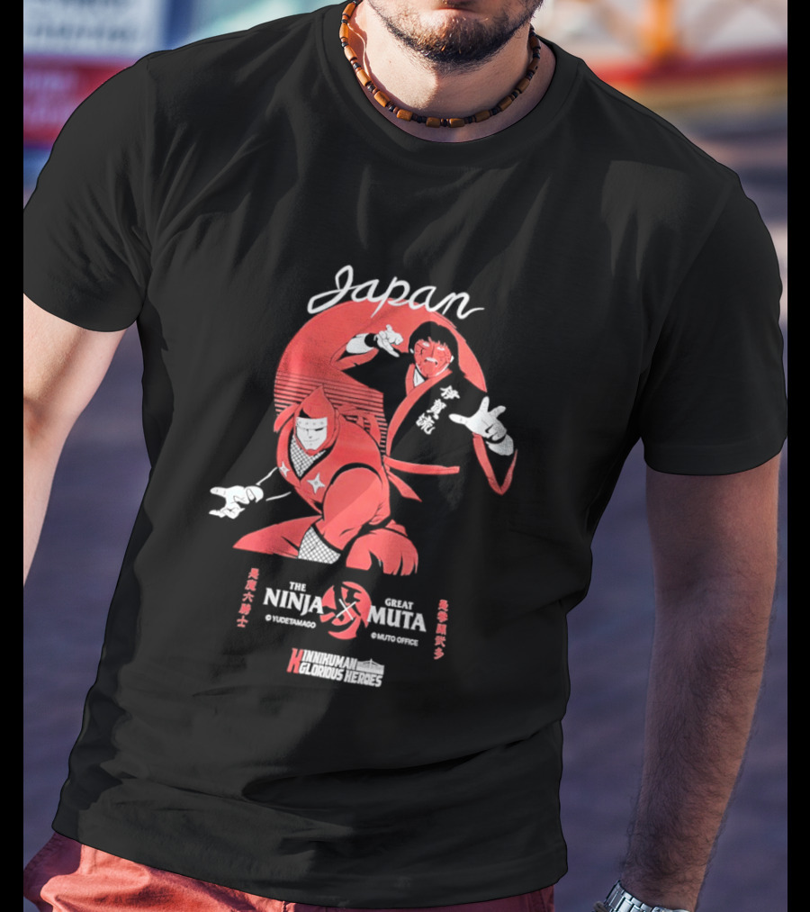 Japan Ninja X Great Muta WrestleWarriors Collaboration T-Shirt