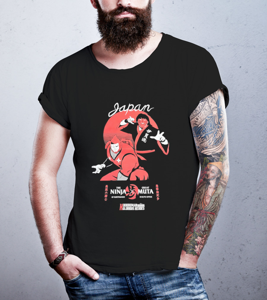 Japan Ninja X Great Muta WrestleWarriors Collaboration T-Shirt