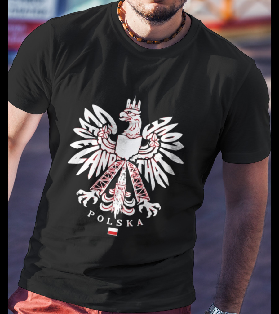Cleveland Polska Eagle Emblem With Polish Flag And Tower T-Shirt