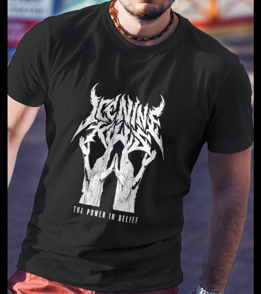 Ice Nine Kills The Power In Belief Logo Devil Horns T-Shirt