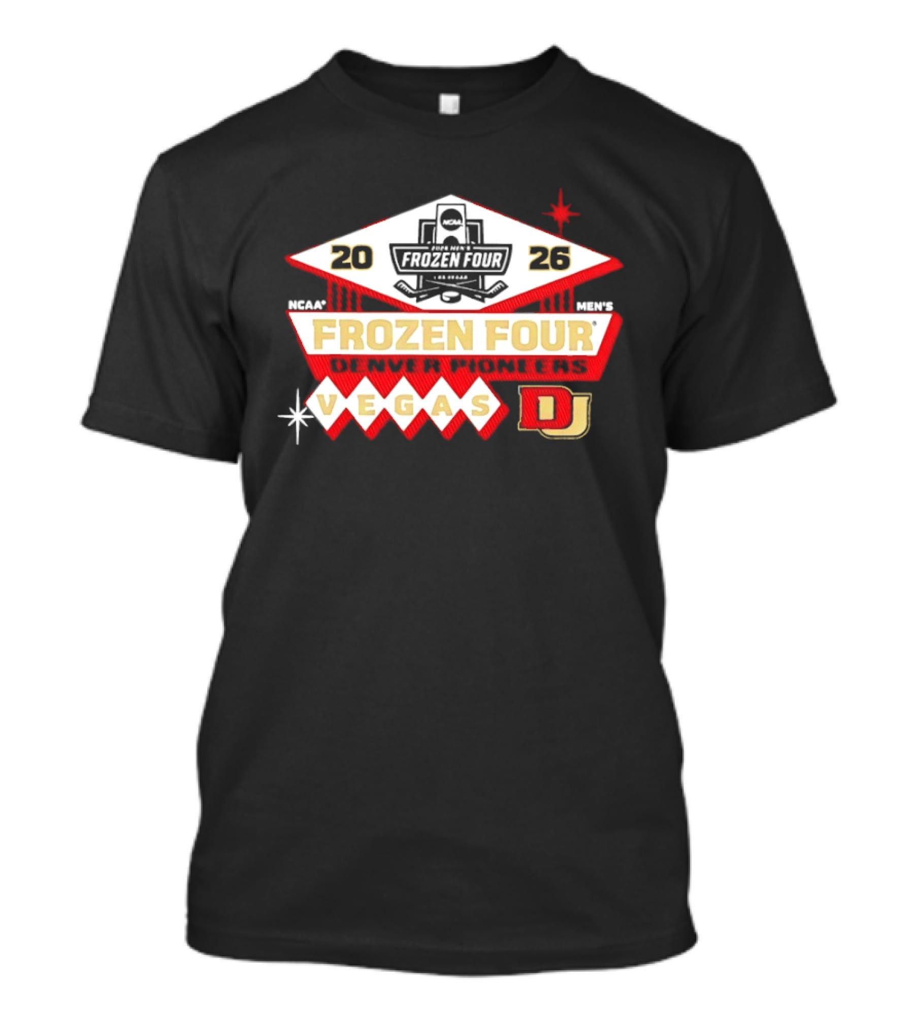 Denver Pioneers 2026 NCAA Frozen Four Men's Hockey Vegas T-Shirt
