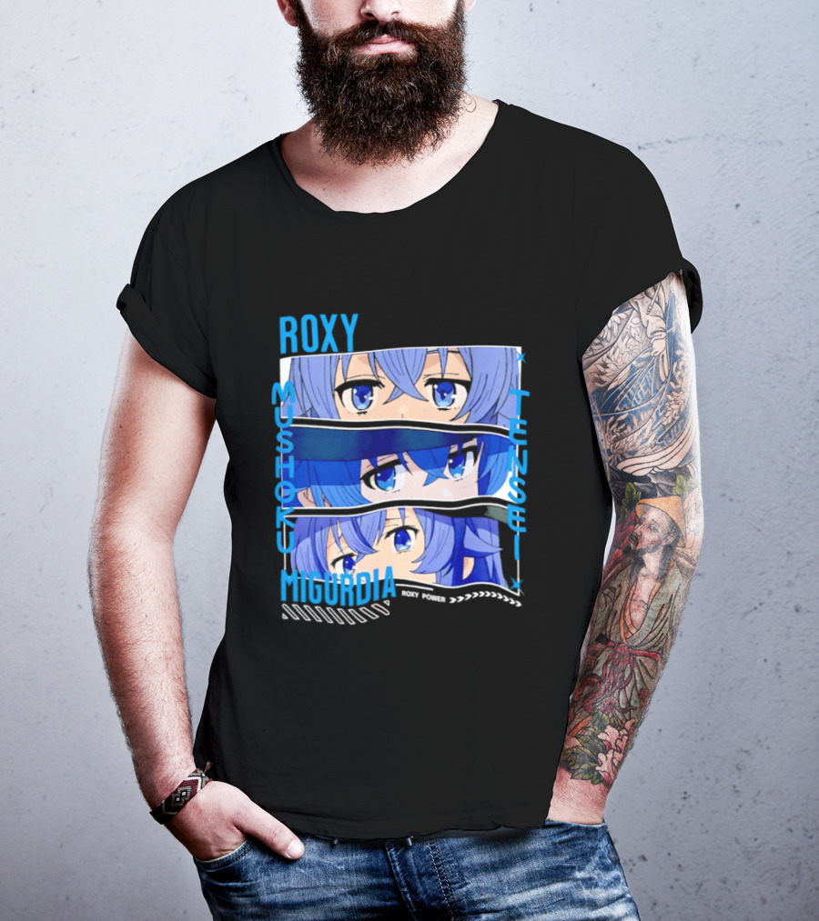 Roxy Mushoku Tensei Migurdia Anime Blue Character Eyes T-Shirt