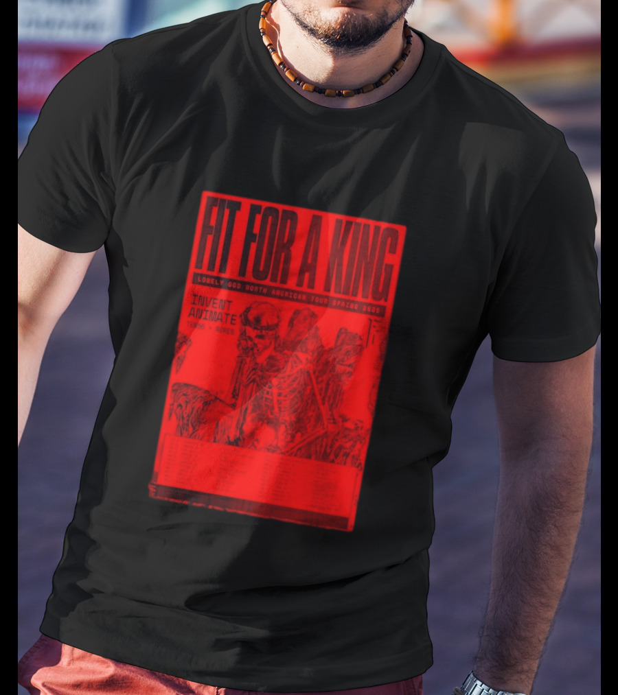 Fit For A King Lonely God North American Tour Spring 2026 Invent Animate Ten56 Acres T-Shirt