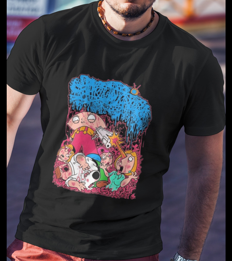 Sanguisugabogg Family Bogg Parody Stewie Cartoon Underground Horror Scene T-Shirt