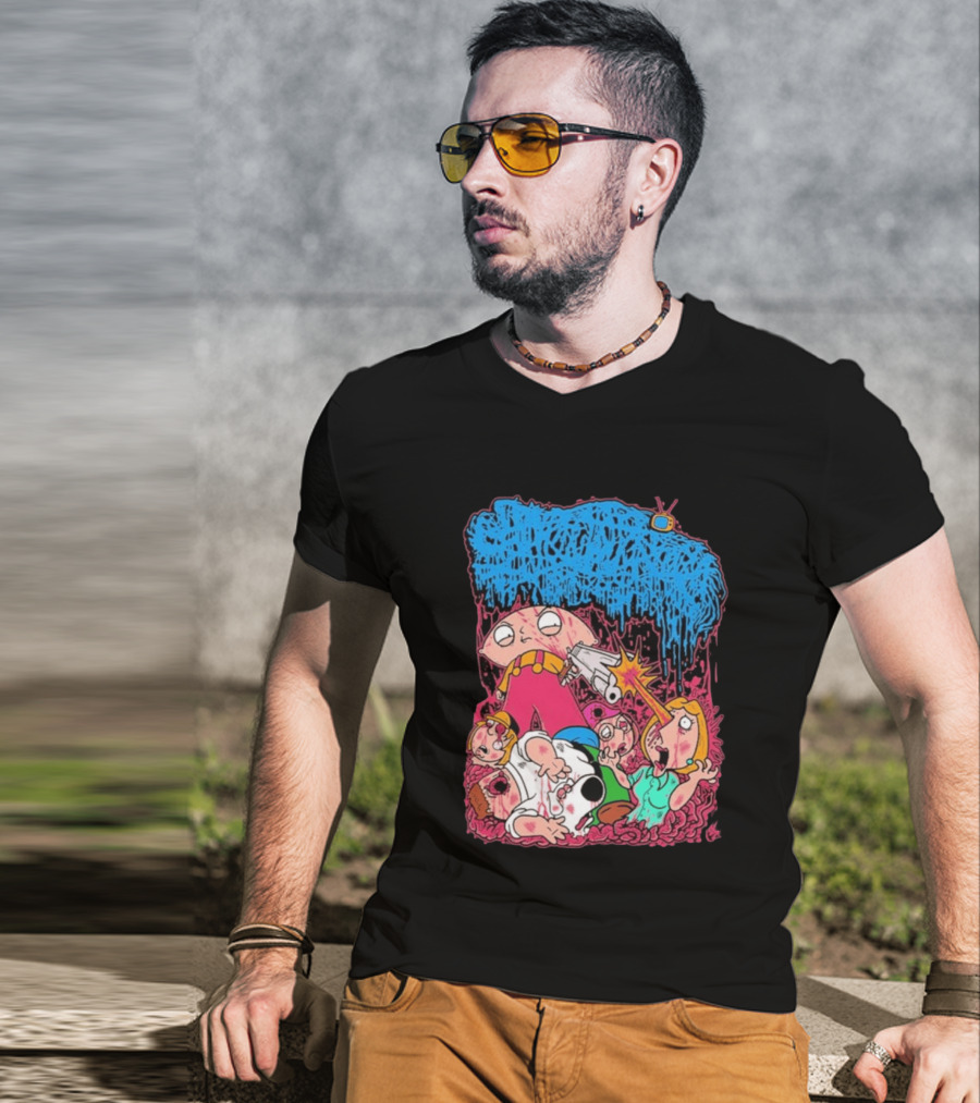 Sanguisugabogg Family Bogg Parody Stewie Cartoon Underground Horror Scene T-Shirt