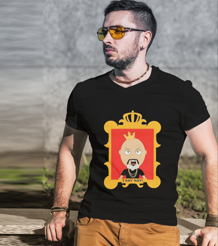 Sir Joseph I Say Nay Crowned Cartoon Character Framed Image T-Shirt