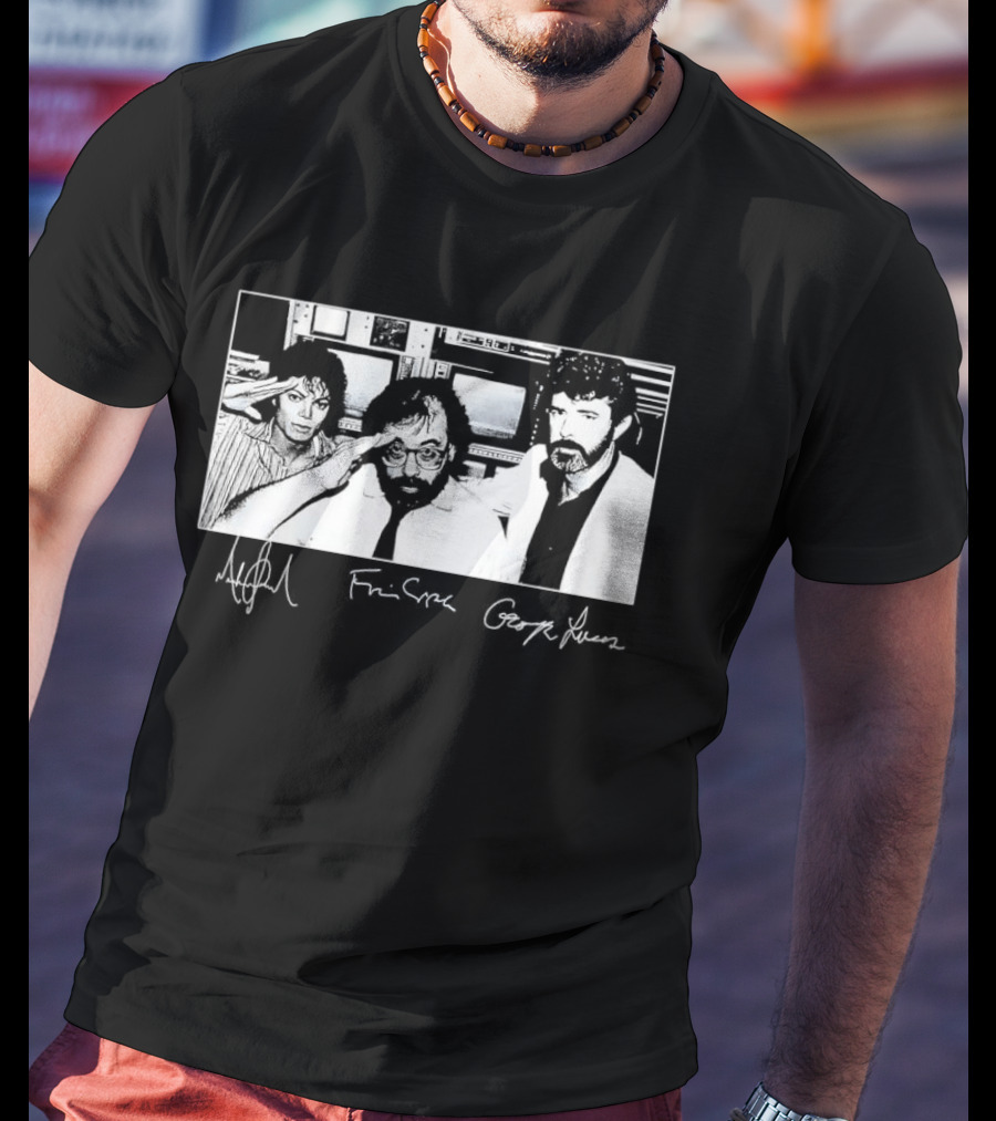 M Jackson Francis Ford Coppola George Lucas Signatures T-Shirt