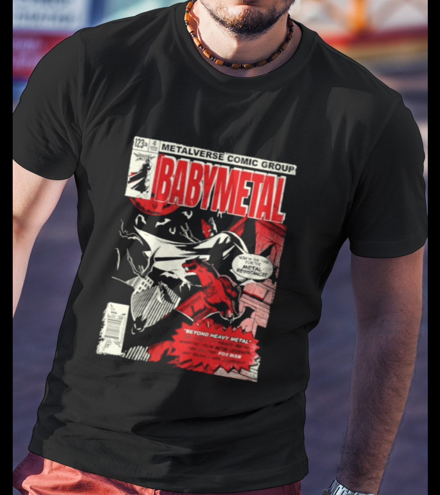 BABYMETAL Beyond Infinity Fox Man Metalverse Comic Group T-Shirt