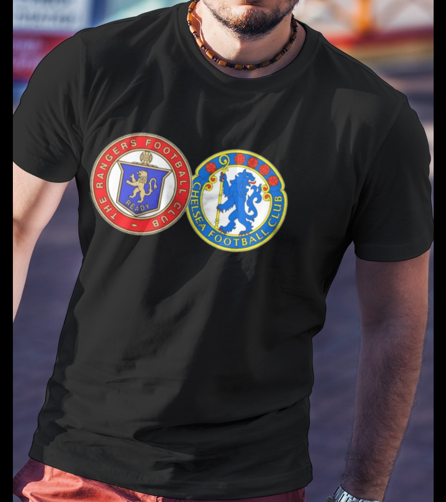 The Rangers Football Club Ready X Chelsea Football Club Lion Collaboration T-Shirt